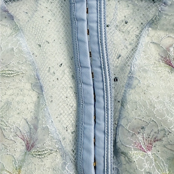 Victoria’s Secret Lace Teddy Iridescent Iris Sheer Bodysuit Lingerie Women’s M - Picture 10 of 11